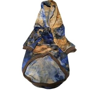 Tie Dye Dog Hoodie Puppy Sweater Sweatshirt, Cold Weather Coat Pet Clothes Med.